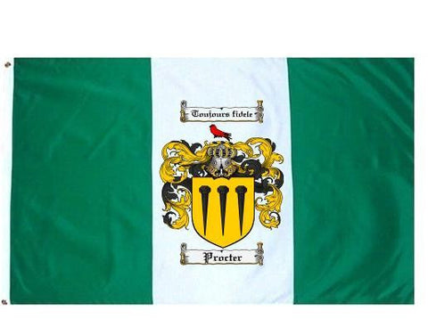 Procter family crest coat of arms flag