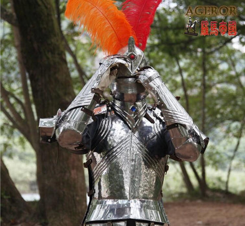Medieval armor Gothic armor Knight  movie show props  suit stainless steel armor Warrior cosplay clothes Stainless steel
