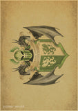 Wall Sticks of Heraldries and maps of GAME OF Thrones retro Paper Posters vintage paingtings nice gift prints