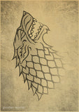 Wall Sticks of Heraldries and maps of GAME OF Thrones retro Paper Posters vintage paingtings nice gift prints