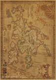 Wall Sticks of Heraldries and maps of GAME OF Thrones retro Paper Posters vintage paingtings nice gift prints