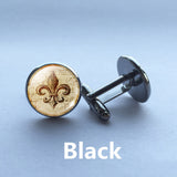 Fleur De Lis Cufflinks Heraldry Jewelry Royal Heraldic Sign. Birthday Gift Christmas Gift silver plated cufflinks