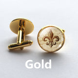 Fleur De Lis Cufflinks Heraldry Jewelry Royal Heraldic Sign. Birthday Gift Christmas Gift silver plated cufflinks