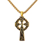 Vnox Celtic Cross Necklace for Men Top Quality Stainless Steel Pendant 24" Chain Daily Religion Male Jewelry