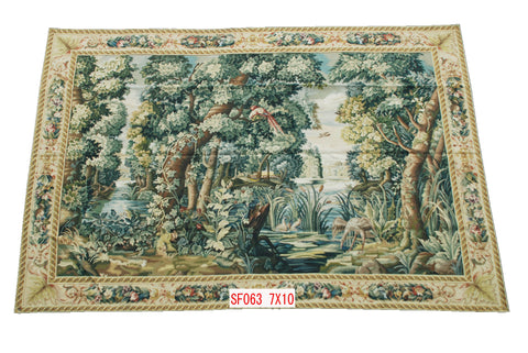 medieval tapestry  Gobelin Picture Pure Wool Handmade French Gobelins Weave Tapestry sf063 213x305cm  7x10' gc16tapyg13