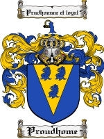 Proudhome coat of arms family crest download