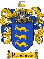 Proudman coat of arms family crest download