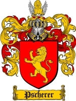 Pscherer coat of arms family crest download