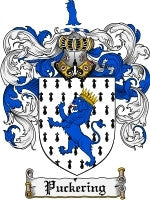Puckering coat of arms family crest download