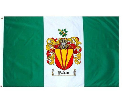 Puckett family crest coat of arms flag