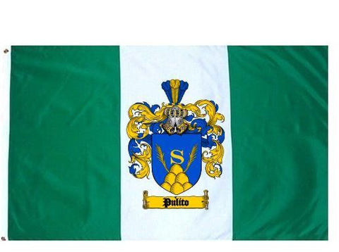 Pulito family crest coat of arms flag