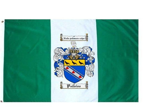 Pulleine family crest coat of arms flag