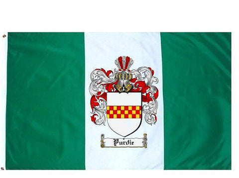 Purdie family crest coat of arms flag