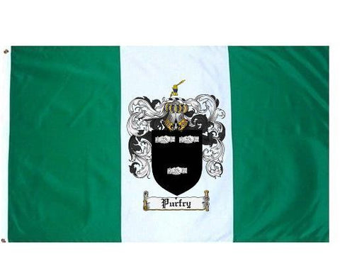 Purfry family crest coat of arms flag