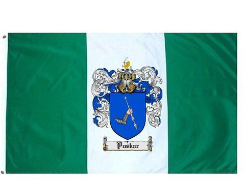 Puskar family crest coat of arms flag