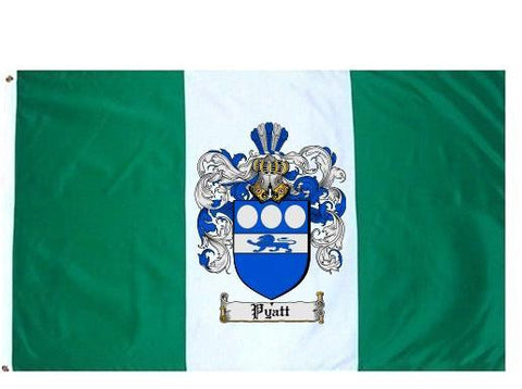 Pyatt family crest coat of arms flag