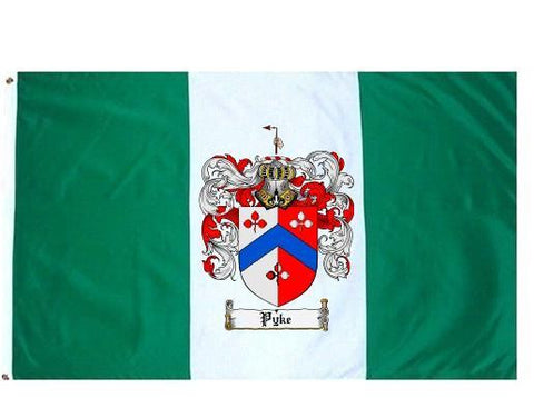 Pyke family crest coat of arms flag