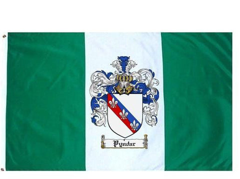 Pyndar family crest coat of arms flag