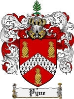 Pyne coat of arms family crest download