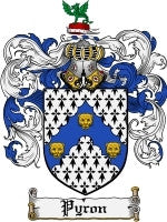 Pyron family crest coat of arms emailed to you within 24 hours – Family ...