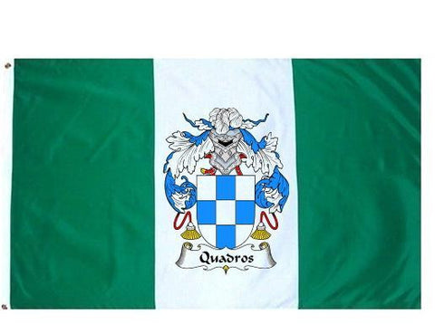 Quadros family crest coat of arms flag