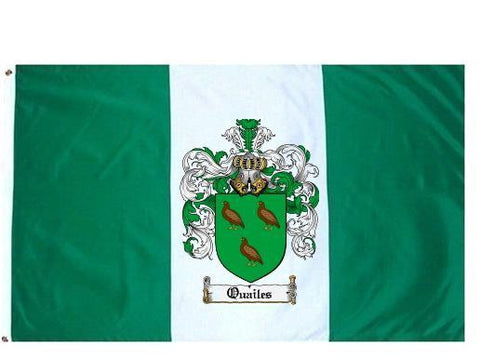Quailes family crest coat of arms flag