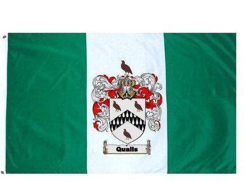 Qualls family crest coat of arms flag