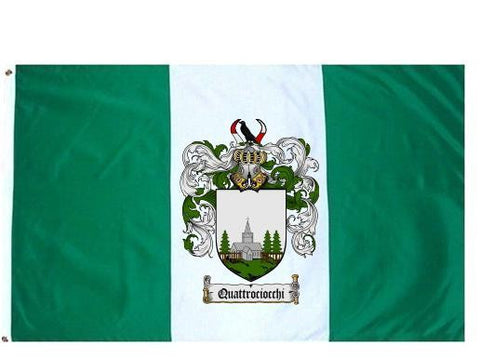 Quattrociocchi family crest coat of arms flag