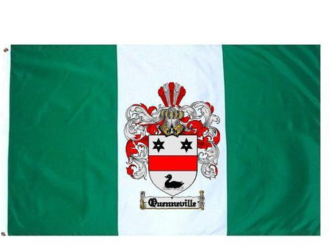 Quenneville family crest coat of arms flag
