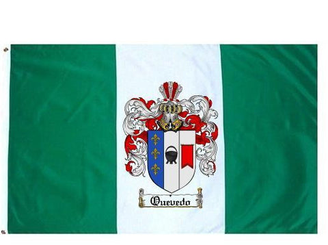 Quevedo family crest coat of arms flag