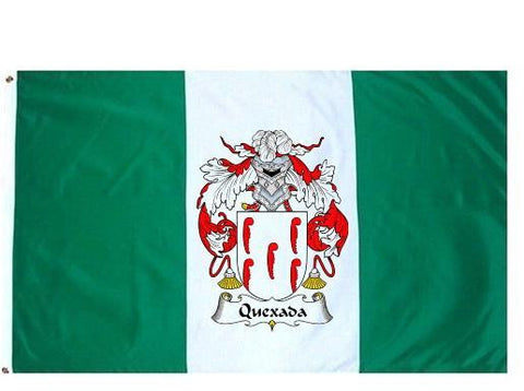 Quexada family crest coat of arms flag