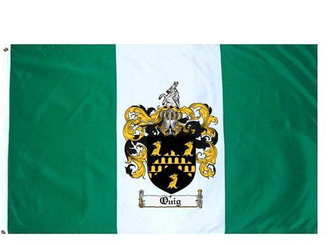Quig family crest coat of arms flag