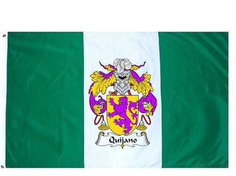 Quijano family crest coat of arms flag