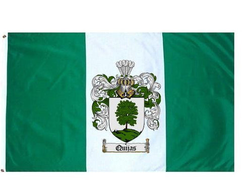 Quijas family crest coat of arms flag