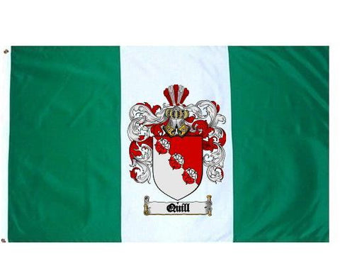 Quill family crest coat of arms flag