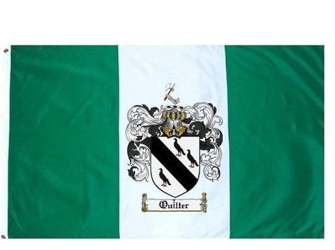 Quilter family crest coat of arms flag
