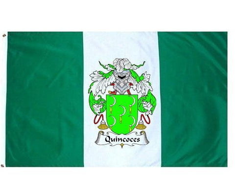 Quincoces family crest coat of arms flag
