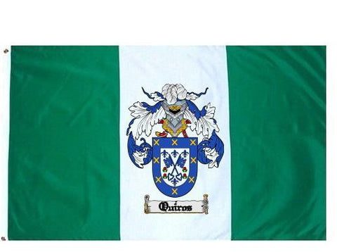 Quiros family crest coat of arms flag