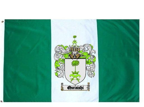 Quraishi family crest coat of arms flag