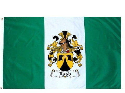 Raab family crest coat of arms flag