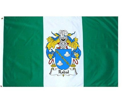 Rabal family crest coat of arms flag