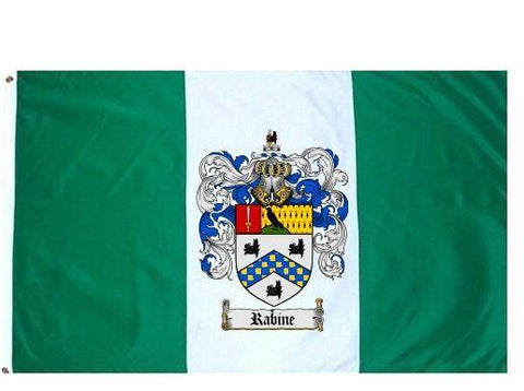 Rabine family crest coat of arms flag