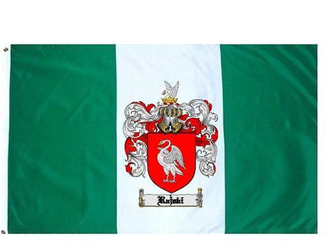 Rajski family crest coat of arms flag