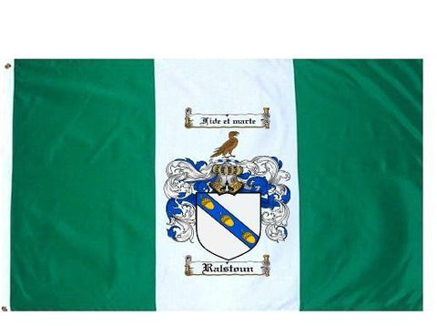Ralstoun family crest coat of arms flag