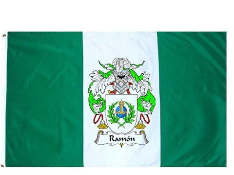 Ramon family crest coat of arms flag