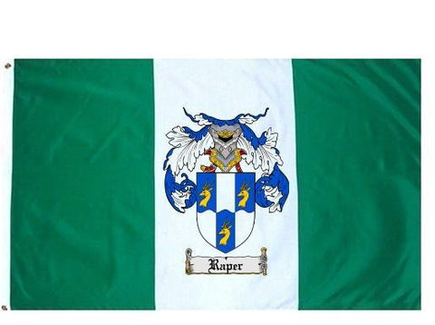 Raper family crest coat of arms flag