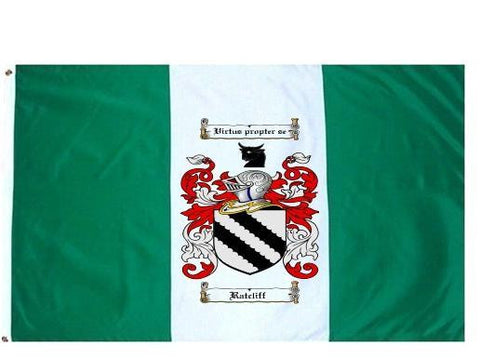 Ratcliff family crest coat of arms flag