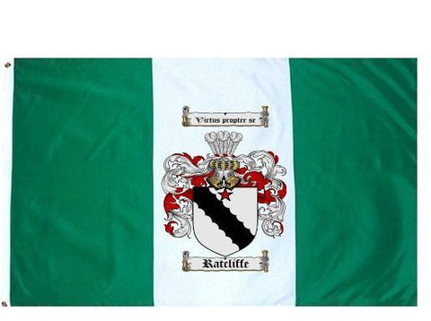Ratcliffe family crest coat of arms flag