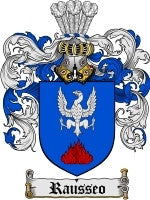 Rausseo coat of arms family crest download