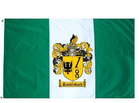 Rautenbach family crest coat of arms flag